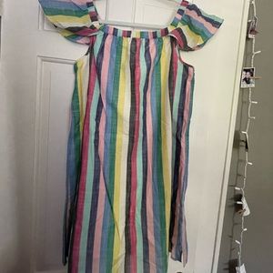 JCREW striped linen dress